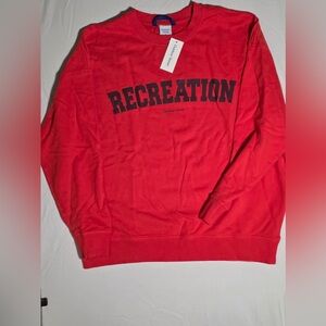 NEW NWT Outdoor Voices Limited Edition Recreation Red Crewneck Sweater